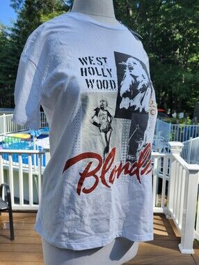 West Hollywood Blondie Graphic Tee - White, Black & Red Print XXL